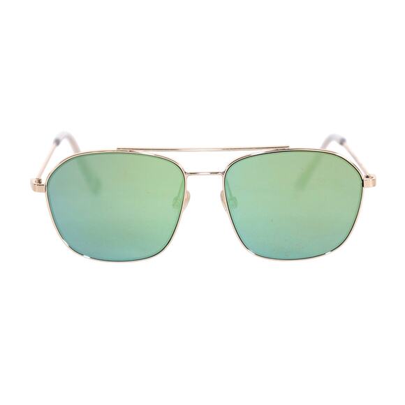 Fossil Navigator Aviator Mirrored Sunglasses - Gold / Blue-Green - NWT - Picture 2 of 9